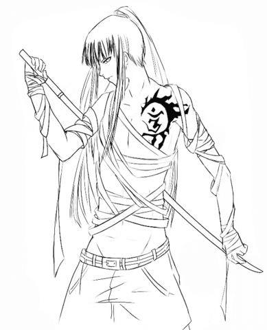 Kanda Yuu Coloring Page